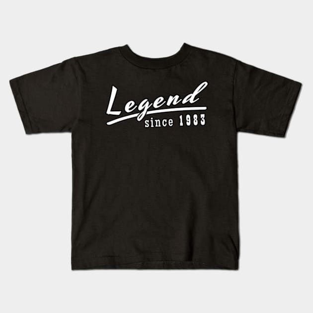 Legend Since 1983 Kids T-Shirt by Mamon